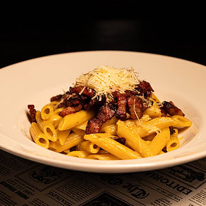 Penne carbonara